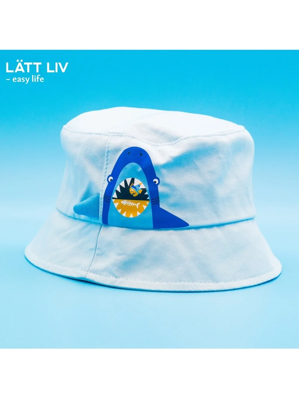 Kids Light Blue Shark Bucket Hat NWT